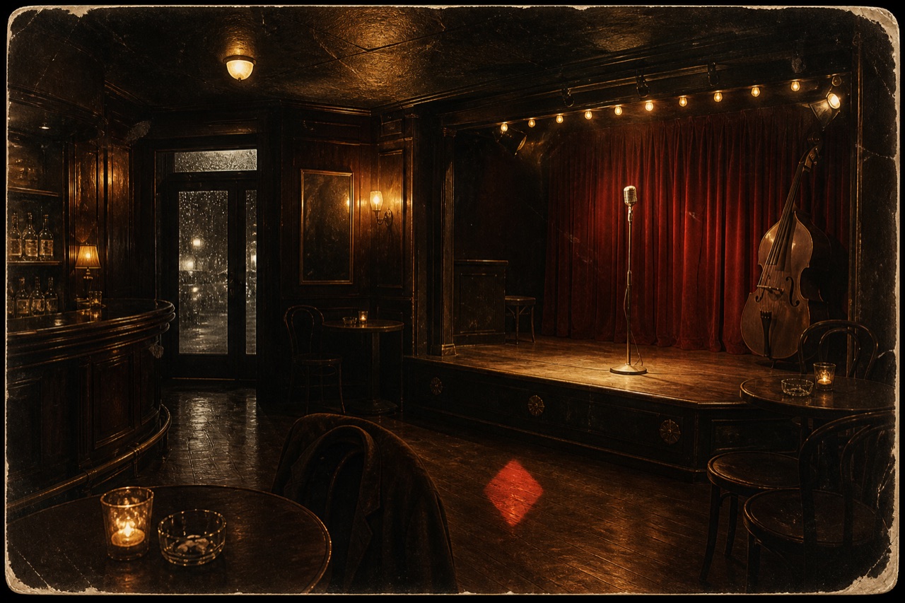 Fictional archive artwork of the Royal Palace Night Ledger room